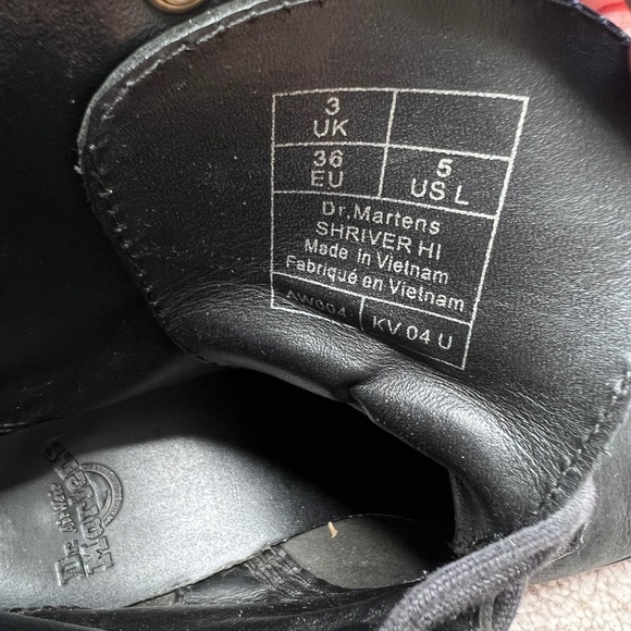 Dr. Martens Shriver Hi Wyoming Leather Heeled Boots Black 5 - Picture 7 of 7